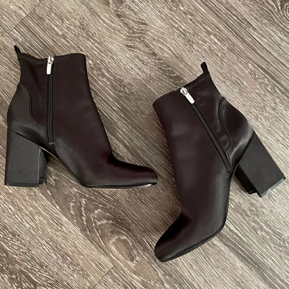 Marc fisher satin ankle boots